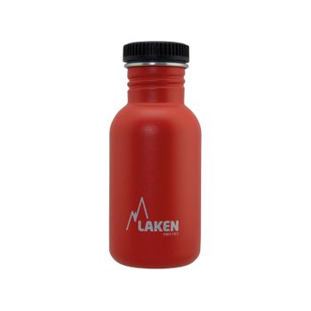 Laken Basic Steel - Botella De Agua 0.5l En Acero Inoxidable. Rojo