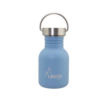 Laken Basic Steel Vintage - Botella De Agua 0.35l En Acero Inoxidable Con Asa. Azul