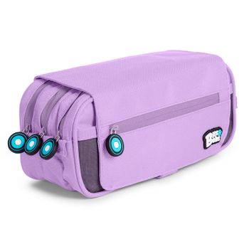 Grafoplás - Estuche Portatodo Triple Con Solapa Para Material Escolar. Lavanda