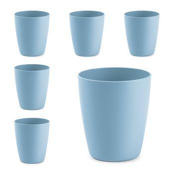 Plastic Forte Classic  - Set De 6 Vasos De Agua De 400 Ml Reutilizables. Ideal Fiestas. Az