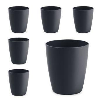 Plastic Forte Classic  - Set De 6 Vasos De Agua De 400 Ml Reutilizables. Ideal Fiestas. Gr