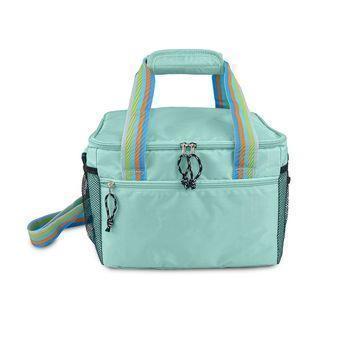 Iris Summer - Nevera Portátil De 16l Con Cinta Regulable Y Asa De Mano. Menta