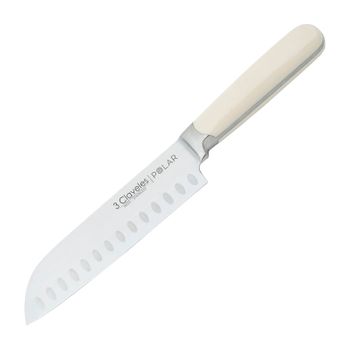 3 Claveles Polar - Cuchillo Santoku Profesional 17.5 Cm Acero Forjado Y Mango En Abs