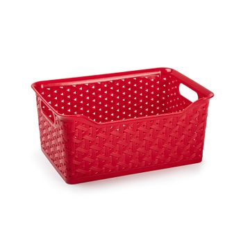 Plastic Forte Nature - Cesta Ordenación Rectangular 6l Ideal Navidad. Granate