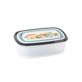 Plastic Forte Urban - Set De 4 Recipientes Rectangulares Para Alimentos. Surtido