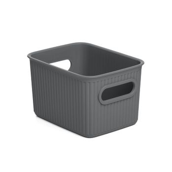 Tatay Baobab - Caja Organizadora Rectangular 1.5l Plástico Pp05. Gris Antracita