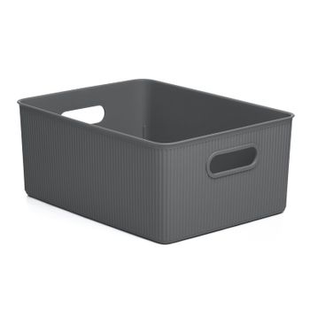 Tatay Baobab - Caja Organizadora Rectangular 15l Plástico Pp05. Gris Antracita