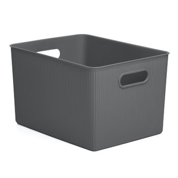 Tatay Baobab - Caja Organizadora Rectangular 22l Plástico Pp05. Gris Antracita