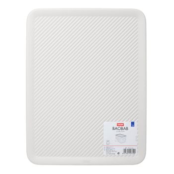 Tatay Baobab - Tapa Caja Organizadora Rectangular 5l Plástico Pp05. Blanco Pergamon