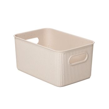 Tatay Ecohome - Cesta De Ordenación Rectangular Tamaño M De 5l Baobab. Beige