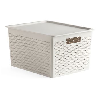 Cajas De Almacenaje Con Tapa 4 Uds Tela Crema 32x32x32 Cm con Ofertas en  Carrefour