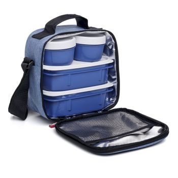 Tatay Urban Food Casual - Bolsa Térmica Porta Alimentos 3l Con Recipientes, Denim Blue