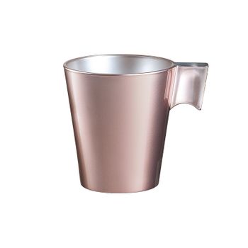 Luminarc Flashy - Taza De Café De 8 Cl En Vidrio Templado Metalizado. Rosa