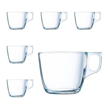 Luminarc Nuevo - Juego De 6 Tazas De Desayuno De 22 Cl En Vidrio Templado