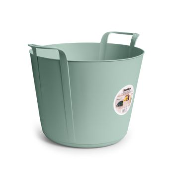 Plastiken Nature - Capazo Flexible De 26l Multiusos Redondo Con Asas. Menta