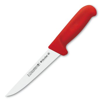 3 Claveles Proflex - Cuchillo Profesional Deshuesador Ancho 15 Cm Microban. Rojo