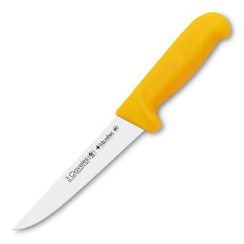 3 Claveles Proflex - Cuchillo Profesional Deshuesador Ancho 15 Cm Microban. Amarillo