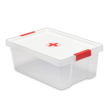 Tatay - Caja Botiquín Multiusos Cruz Roja 7l Con Tapa Abatible