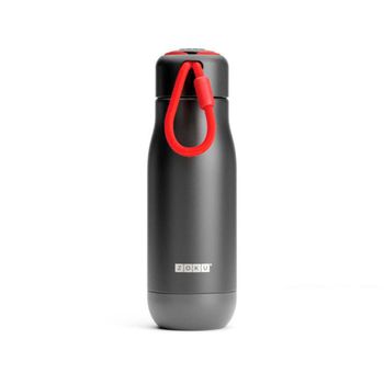 Zoku Pc - Botella Térmica De 0.35l En Acero Inoxidable De Doble Pared. Black