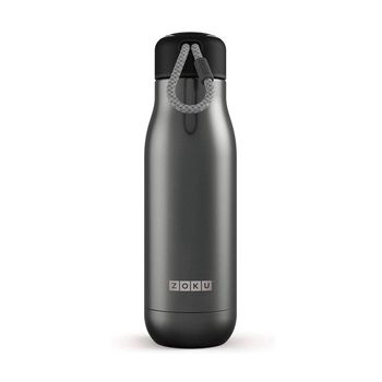 Zoku Col - Botella Térmica De 0.5l En Acero Inoxidable De Doble Pared. Grafito