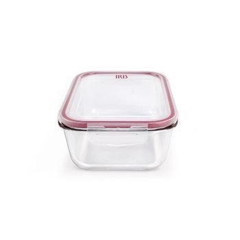 Iris - Recipiente Rectangular Hermético 1.86l En Vidrio Borosilicato