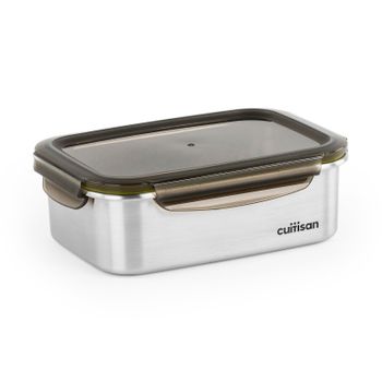 Cuitisan Signature - Recipiente Rectangular De 1.4l En Acero Inoxidable Apto Microondas