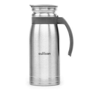 Cuitisan Living - Jarra De Agua De 1.3l En Acero Inoxidable Con Tapa Y Asa