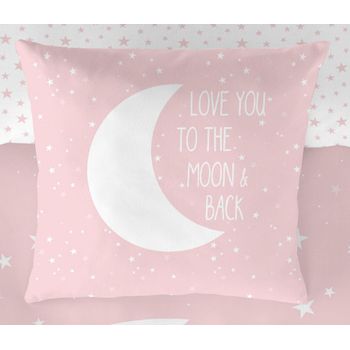 COTTON ARTEAN - Funda nórdica infantil / juvenil MOON PINK