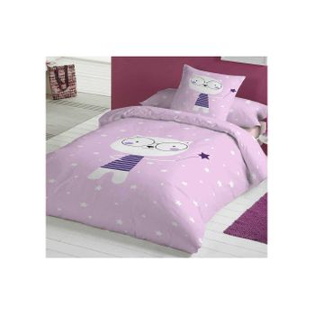 Funda Nordica Cama 105 Gatito Juego de Ropa de Cama Puerta Roja Funda de  Edredón Microfibra con Cremallera Reversible Suave Funda Nórdica 150x200 cm  y Funda de Almohada 50x75 cm : 