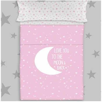 Juego De Sabanas Infantil / Juvenil Moon Pink Cama De 105 X 190/200.  100% Algodón.