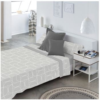 Cotton Artean - Juego De Sabanas Lines Ii Cama De 105 X 190/200. 100%  Algodón. con Ofertas en Carrefour