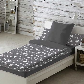 Saco Nordico Con Relleno Givette Para Cama 90 X 190/200 Gris