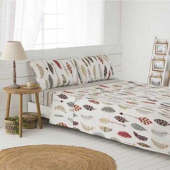 Pack De Juego De Sábanas 100% Algodón Guerrero / Cama De 180 (260x270 Cm)  con Ofertas en Carrefour