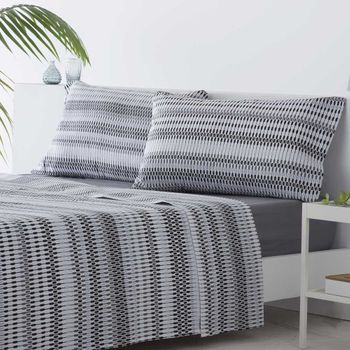 Juego De Sábanas 100% Algodón Góndola Piedra Cama 150cm + 2 Almohadas  Donegal Collections con Ofertas en Carrefour