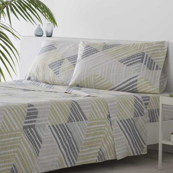 Juego De Sábanas Cuatro Piezas Invierno Franela Pinz Cama De 160 Cm Verde  con Ofertas en Carrefour