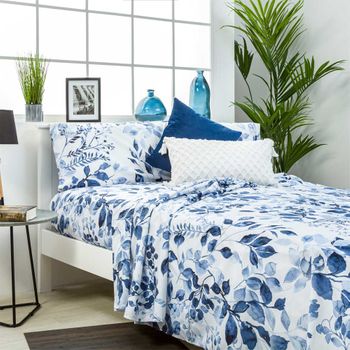 Cotton Artean - Juego De Sabanas Lines Ii Cama De 135 X 190/200. 100%  Algodón. con Ofertas en Carrefour