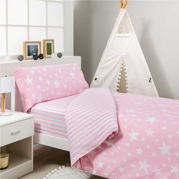 Juego De Sábanas Infantil Magical En Color Rosa De Kabely Kids Para Cama De  105 Cm con Ofertas en Carrefour