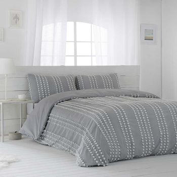 Funda Nordica Zagora Microfibra Bambula Gris (240 X 220 Cm) Cama 150