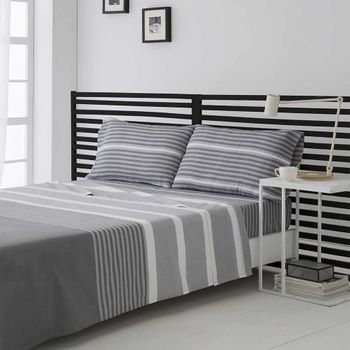 Juego De Sábanas Gauna Algodón Poliéster Multicolor Cama 105