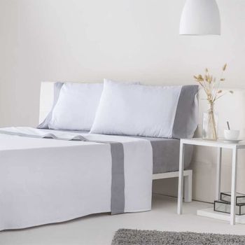 Juego De Sábanas Carnaby Gris Algodón Poliéster Multicolor Cama 150 con  Ofertas en Carrefour