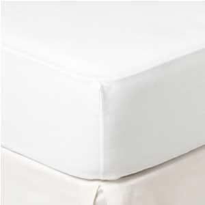 Sábana Bajera Ajustable Blanco Cama De 90 X 190/200 100% Algodón Percal 200 Hilos