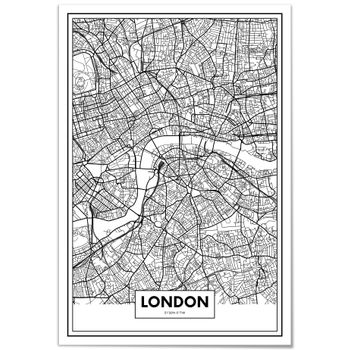 Cuadro De Aluminio Mapa De Londres 35x50cm