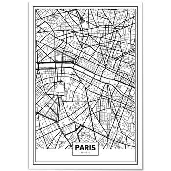 Lienzo Mapa De París 35x50cm