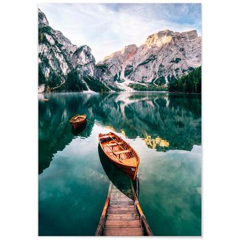 Panorama® Póster Lago De Braises Italia 50 X 70 Cm | Láminas Decorativas Pared | Impreso En Póster De Alta Calidad De 250gr | Cuadros Paisajes | Póster Naturaleza | Cuadros Decoración Salón