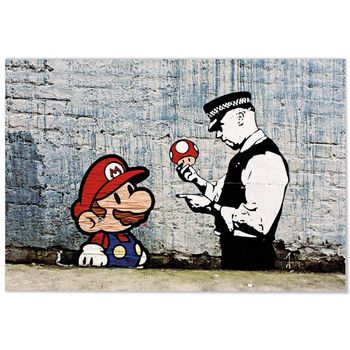 Lienzo Banksy Super Mario 50x35cm