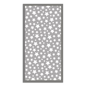 Alfombra Vinílica Color Gris 40x80cm Estrellas