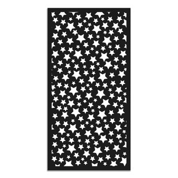Alfombra Vinílica Color Negro 60x110cm Estrellas