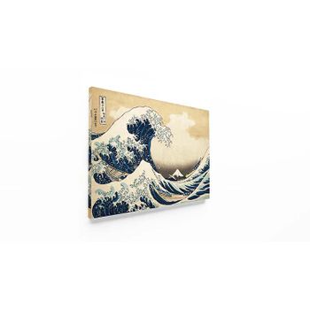 Panorama® Lienzo Hokusai La Gran Ola De Kanagawa 50x35cm | Impreso En Lienzo De Alta Calidad Con Bastidor | Cuadros Decoración Salón | Cuadros Vintage | Cuadros Lienzos Decorativos | Cuadro En Lienzo