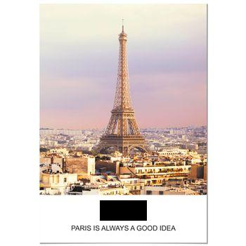 Panorama Póster Ciudad De Paris Con Mensaje 50x70cm - Impreso En Papel Alta Calidad De 250g - Póster Pared - Cuadros Decoración Salón - Cuadros Dormitorio - Póster Decorativos - Cuadros Modernos