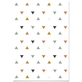 Papel Pintado Multicolor 66x300cm Triángulos Colores